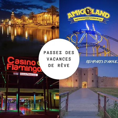 Le Bleu Camargue - T3 En Duplex Classe 3 Etoiles - Clim - Arrivee Autonome - Piscine Privative A La - Parking Gratuit - Wifi Fibre - Animaux Acceptes - Ideale Famille Couple Teletravail