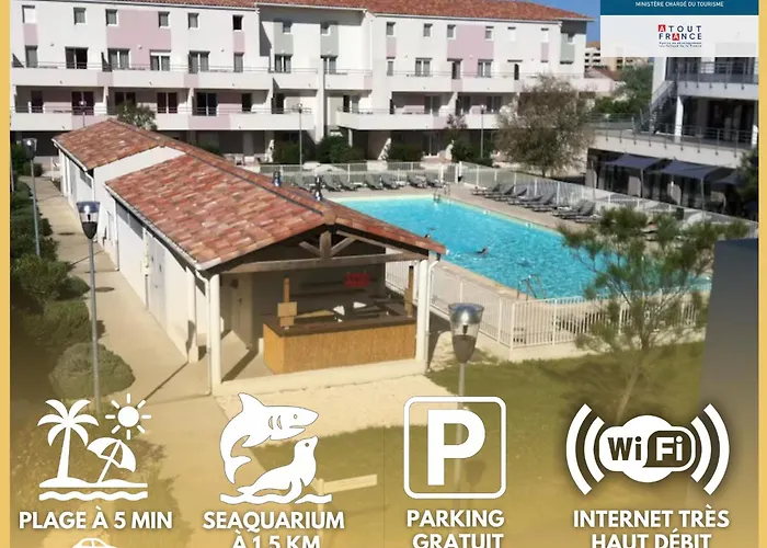 Le Bleu Camargue - T3 En Duplex Classe 3 Etoiles - Clim - Arrivee Autonome - Piscine Privative A La - Parking Gratuit - Wifi Fibre - Animaux Acceptes - Ideale Famille Couple Teletravail Διαμέρισμα *