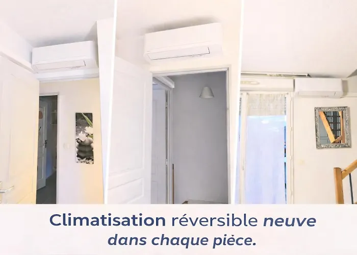 Διαμέρισμα Le Bleu Camargue - T3 En Duplex Classe 3 Etoiles - Clim - Arrivee Autonome - Piscine Privative A La - Parking Gratuit - Wifi Fibre - Animaux Acceptes - Ideale Famille Couple Teletravail Le Grau-du-Roi